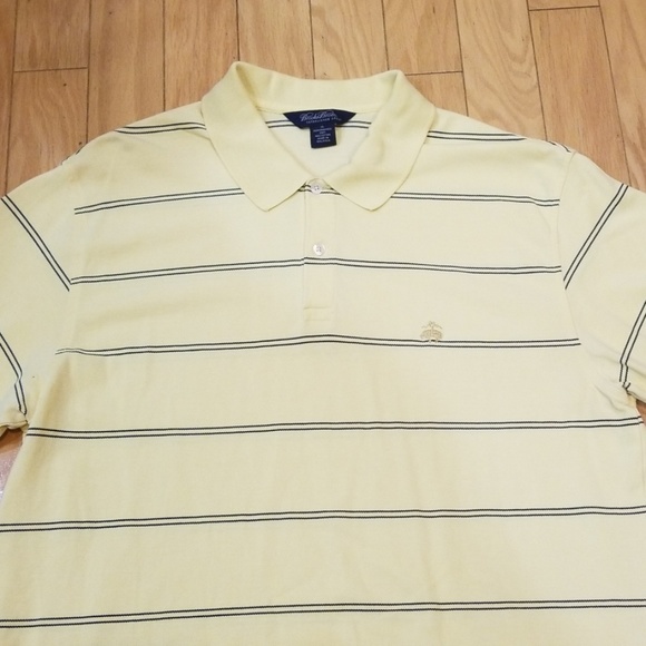 Brook Brothers Yellow Striped Polo XL - Picture 3 of 7